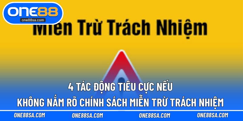 Miễn Trừ Trách Nhiệm One88 – Quy Định Cần Nắm Ít Mắc Lỗi